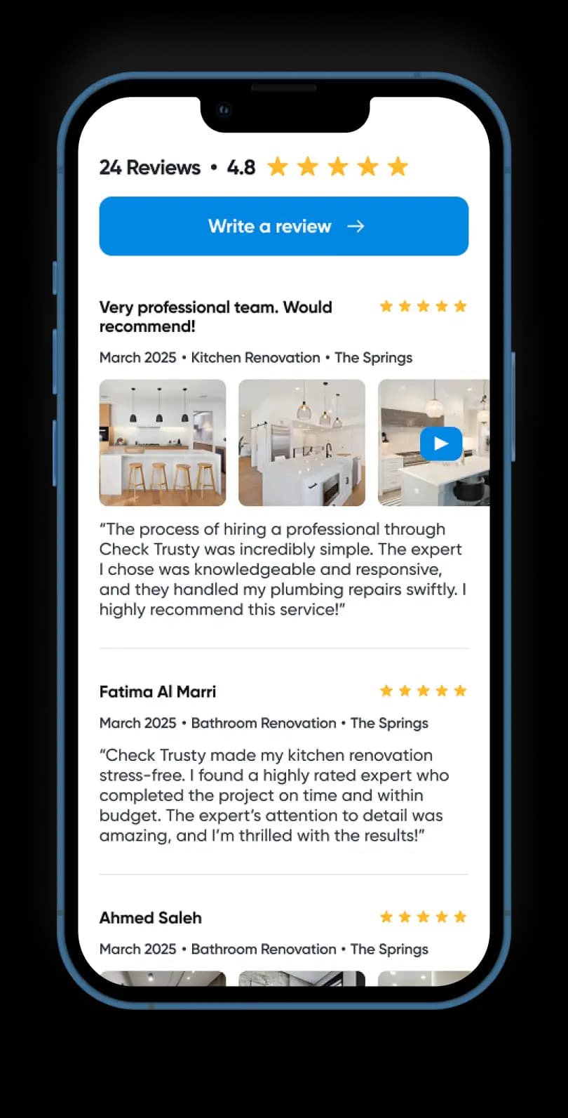 Step 4 – Read and leave reviews based on your experience with the expert