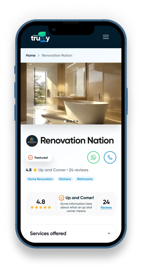 Step 3 – View expert profiles and contact them via WhatsApp or phone to discuss your project